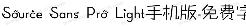 Source Sans Pro Light手机版字体转换